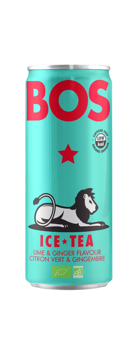 BOS Rooibos Ice Tea - Lime & Ginger 250ml can